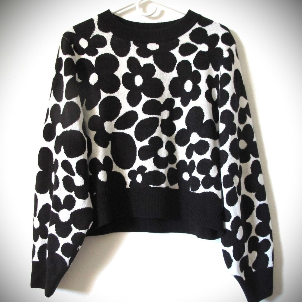 Black Daisy Sweater